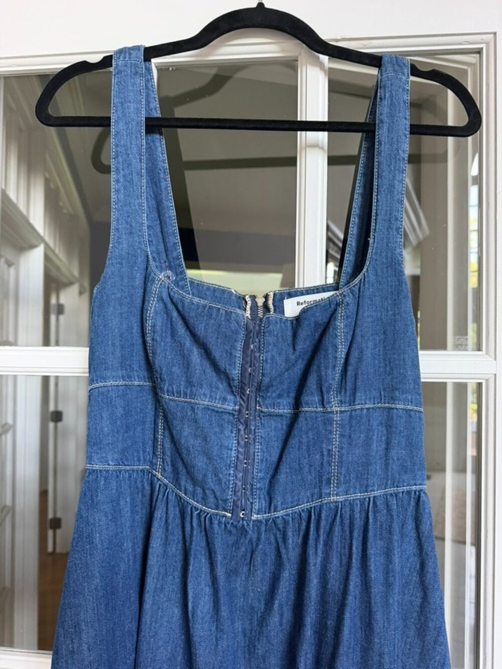 Reformation Jeans Tagliatelle Denim Midi Dress - Barely Worn! - Picture 2 of 6